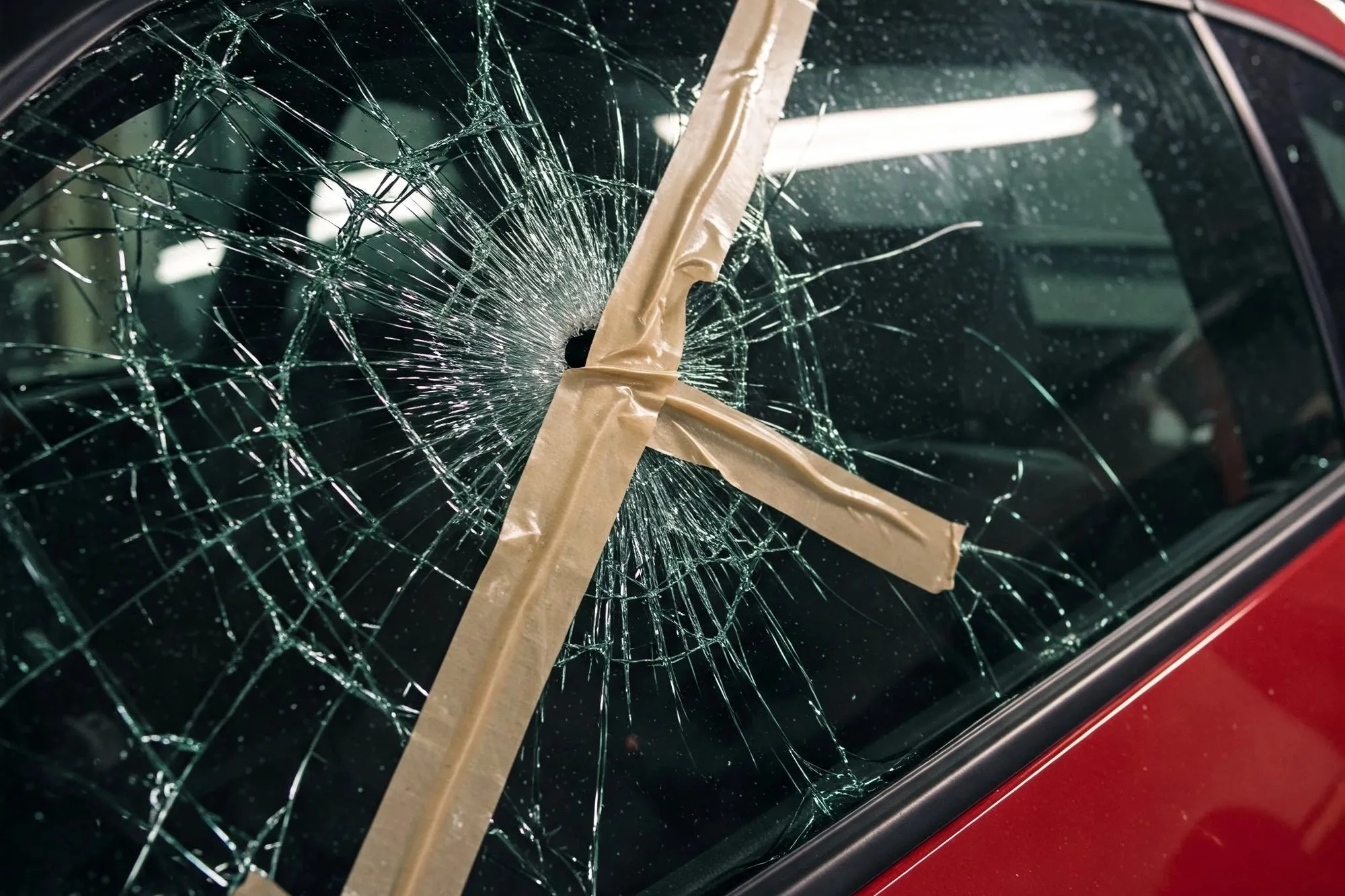 Mobile technician responding to a broken car window in Las Vegas